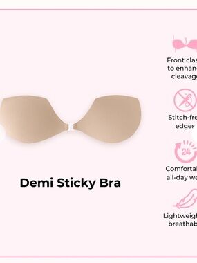 Strapless Adhesive Demi Bra - Nude